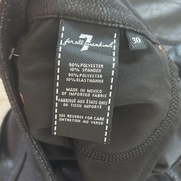 7 For All Mankind Black Skinny Jeans - Picture 5 of 5